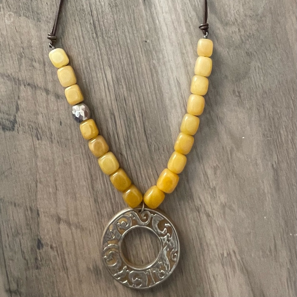 Silpada Yellow and Silver Necklace